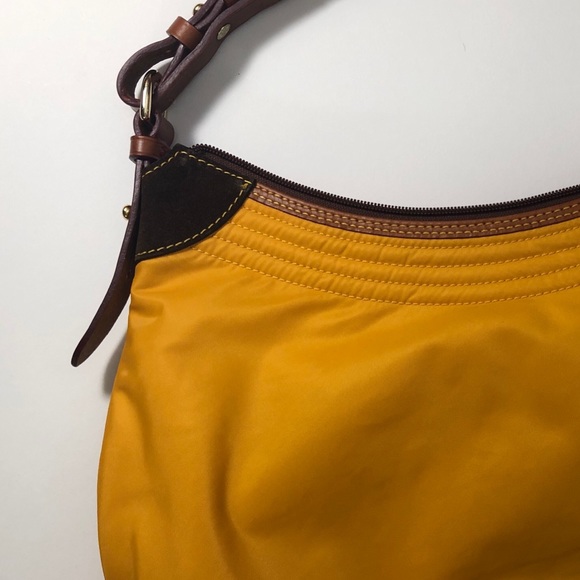 Dooney & Bourke Nylon Yellow Shoulder Bag Large - Picture 4 of 16